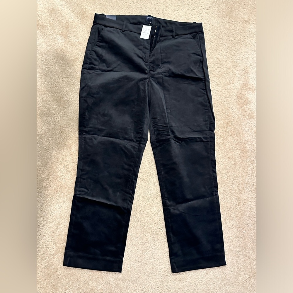 J. Crew Black Tall Kallie Velvet Pants